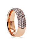5-Row Half-Round Pave Diamond Ring - Skeie's Jewelers