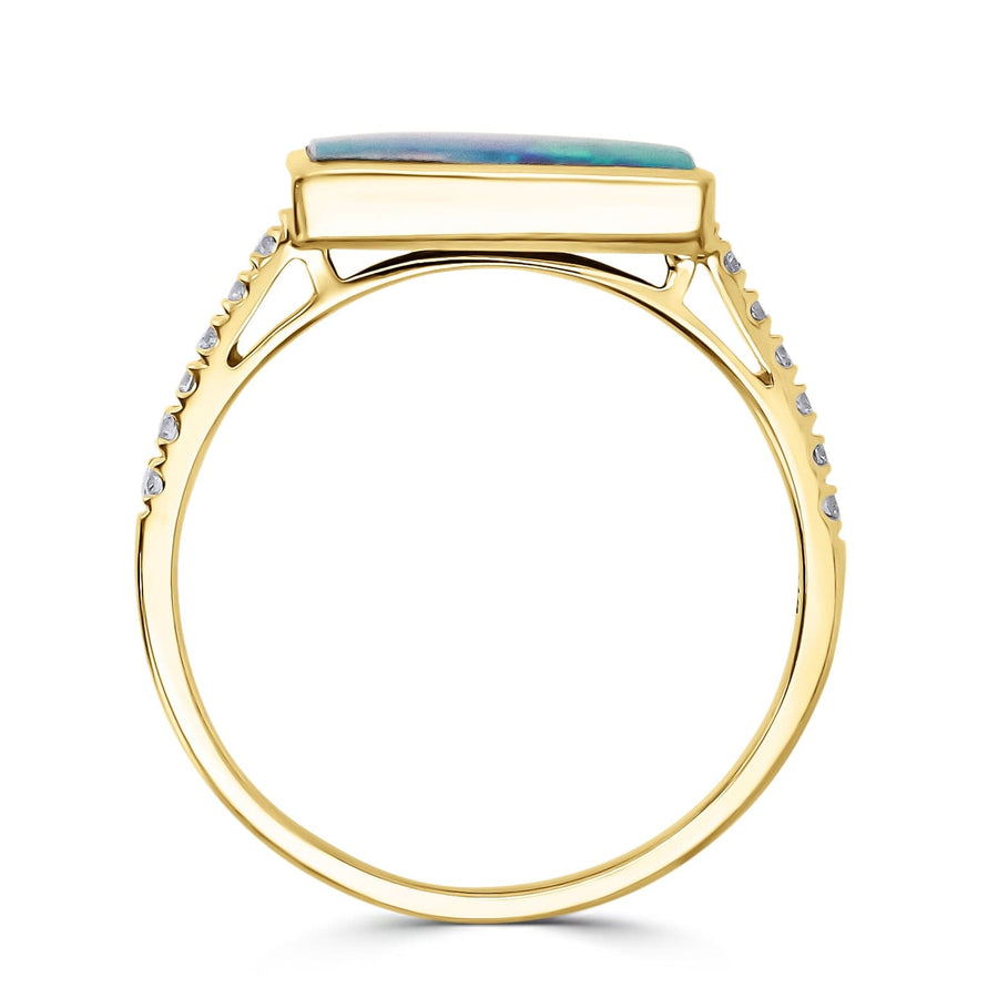Opal & Diamond Gemstone Ring by Kimberly Collins