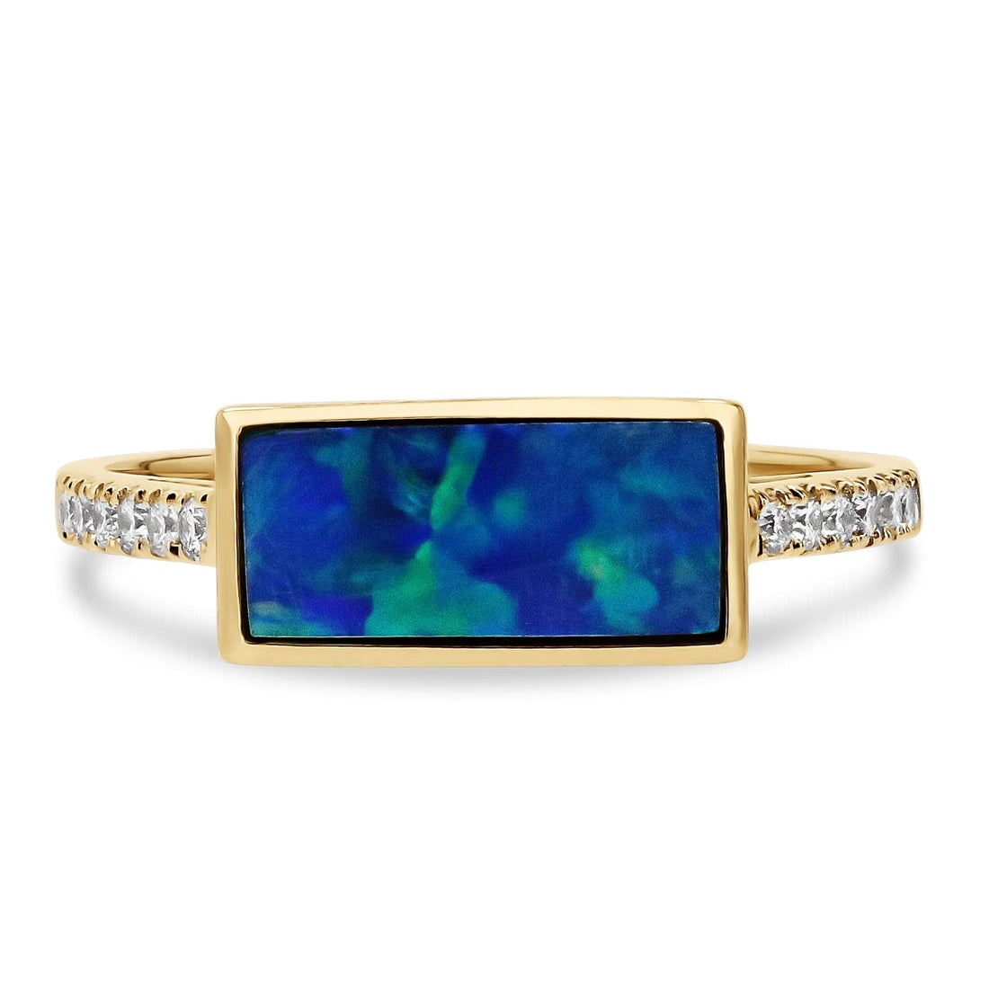 Opal & Diamond Gemstone Ring by Kimberly Collins