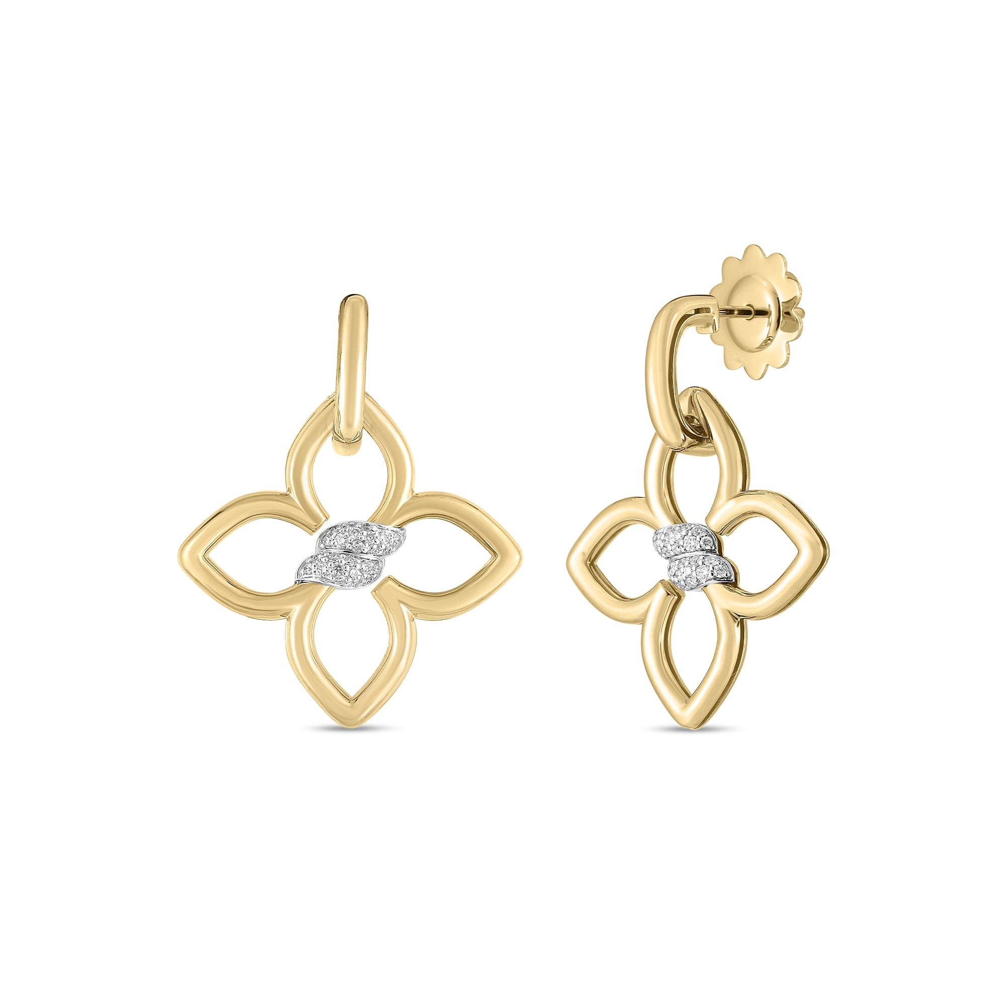 Roberto Coin Cialoma Flower Drop Earrings - Skeie's Jewelers