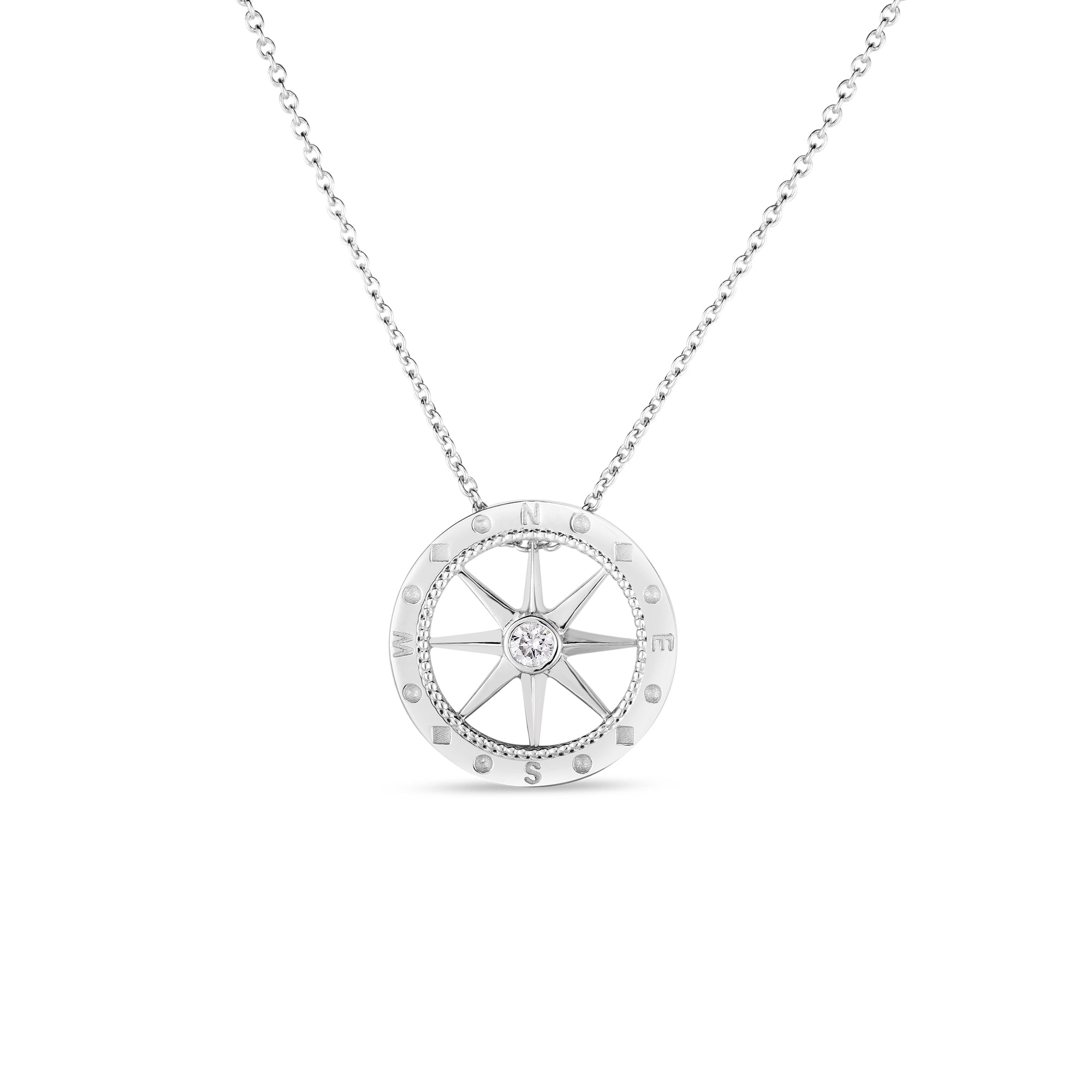Roberto Coin Tiny Treasures Compass Pendant Necklace - Skeie's Jewelers