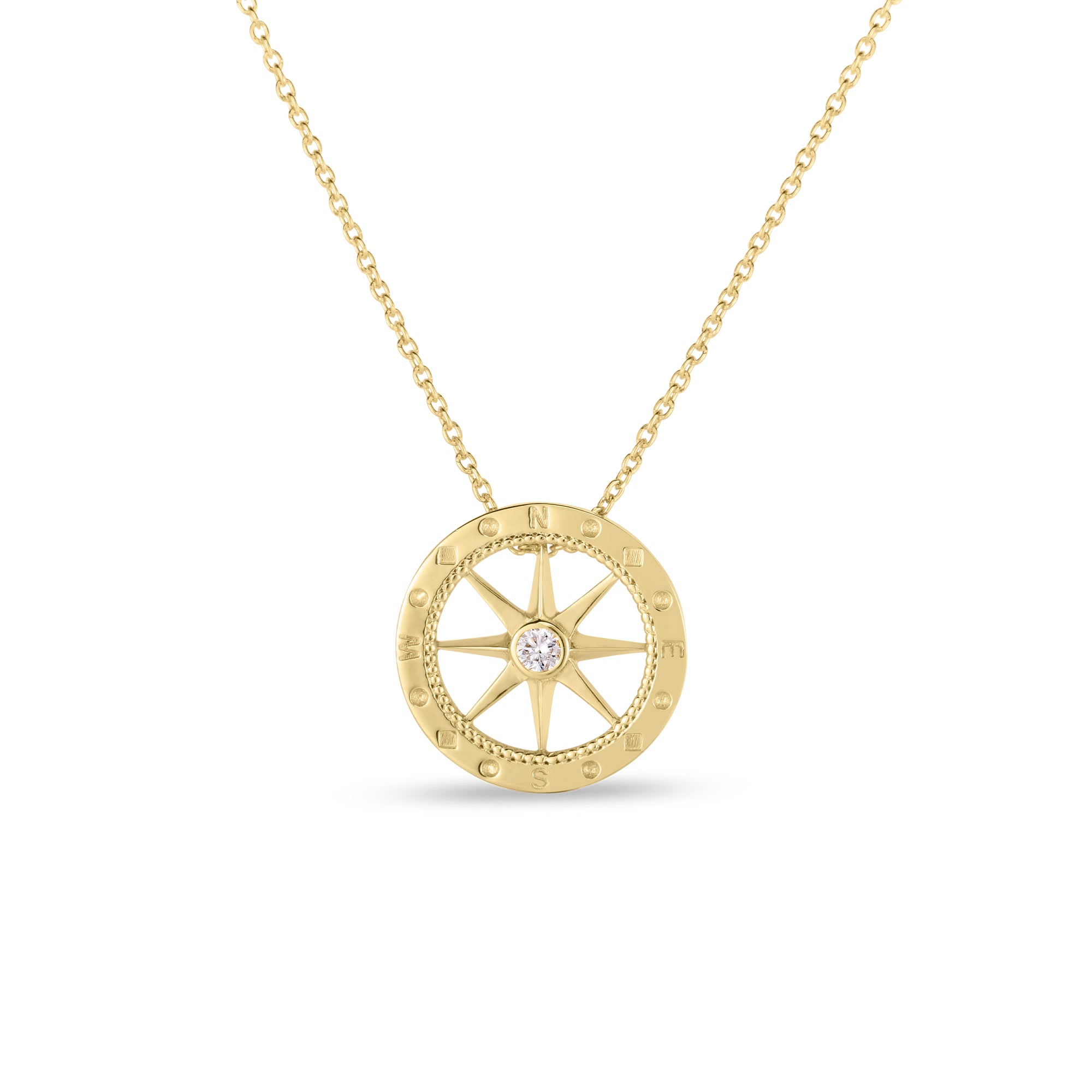 Roberto Coin Tiny Treasures Compass Pendant Necklace - Skeie's Jewelers