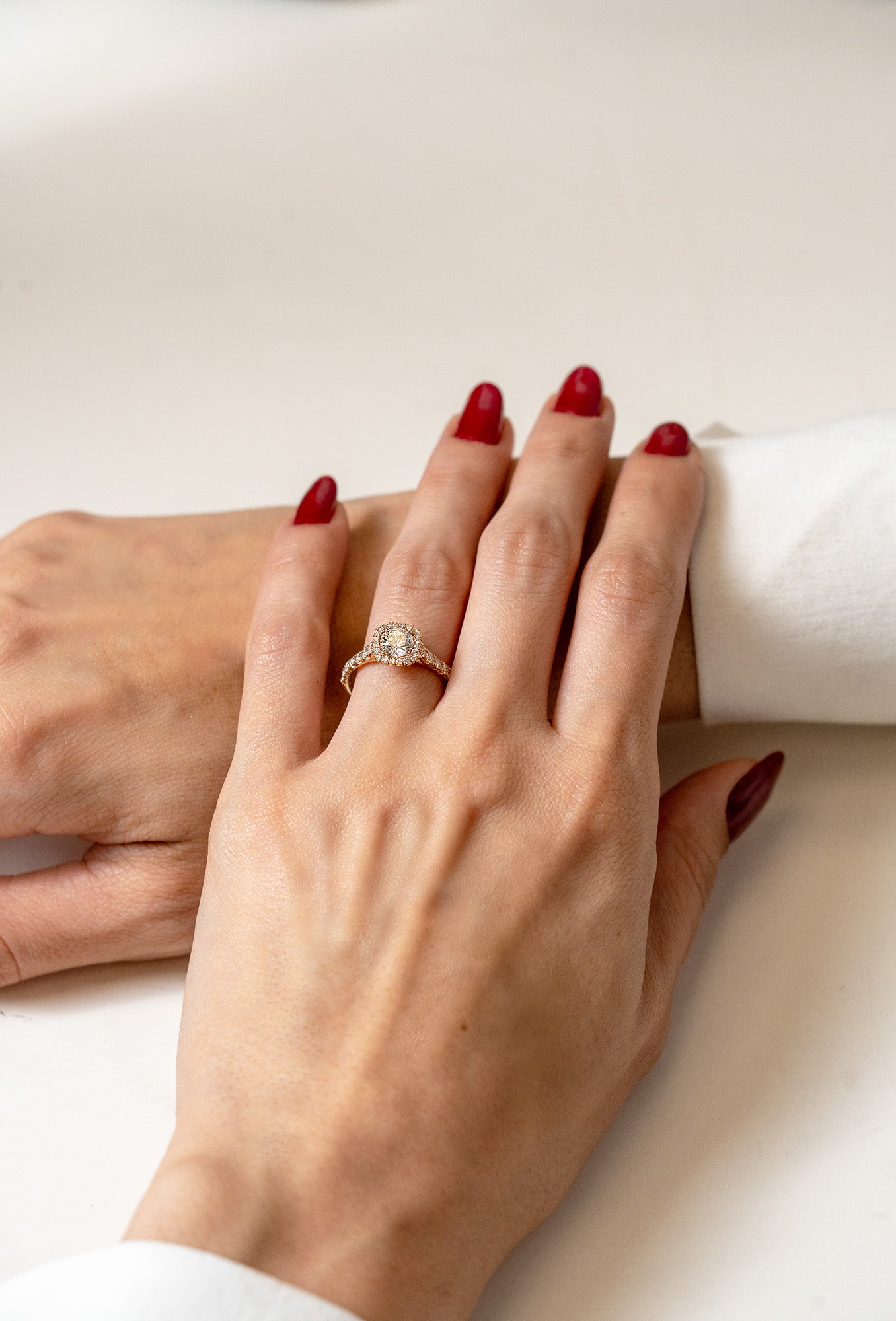 Rahaminov Rose Gold Cushion-Halo Engagement Ring - Skeie's Jewelers