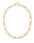 Roberto Coin Alternating Fluted Paperclip and Oval Link Necklace - Skeie's Jewelers