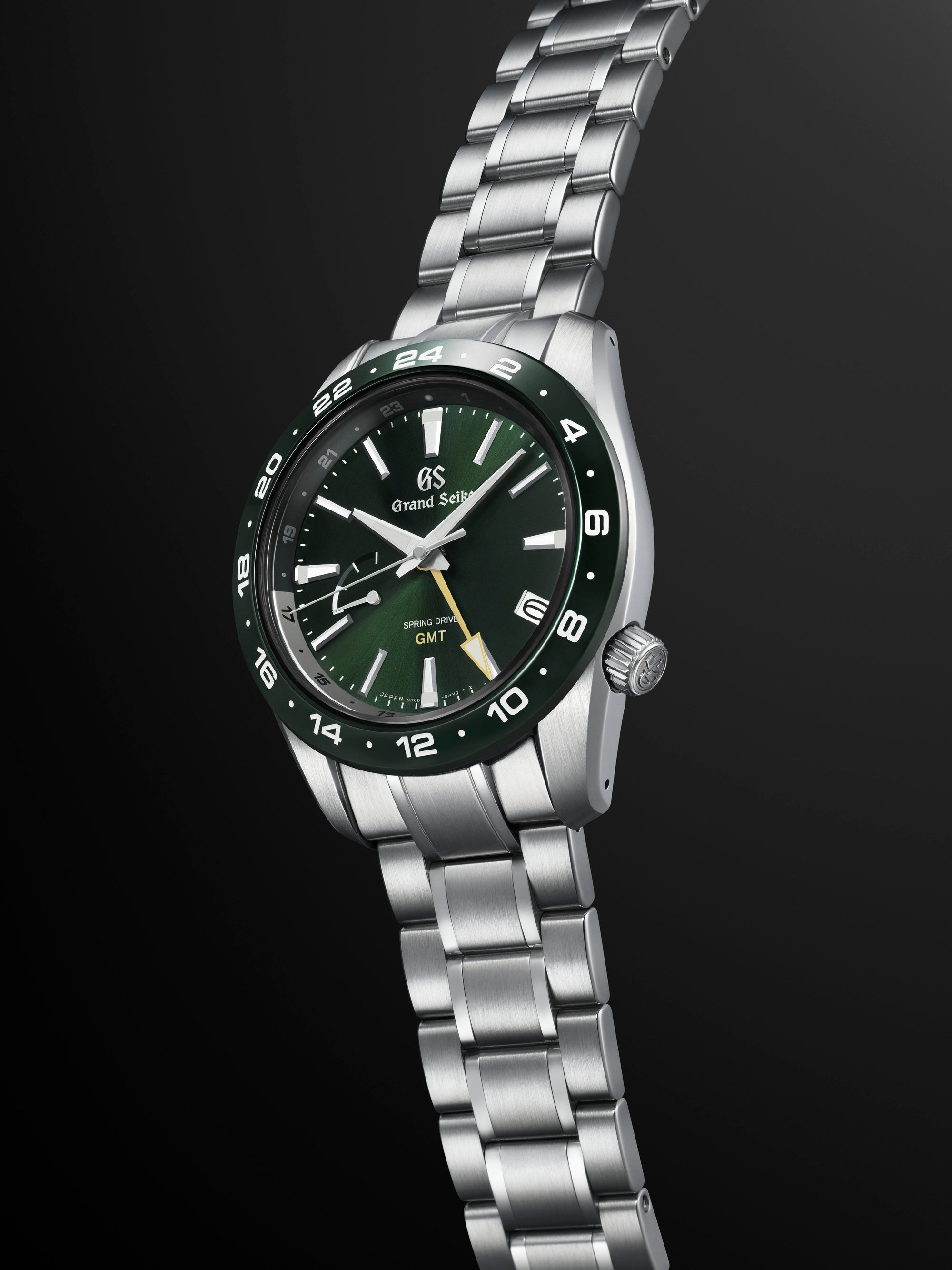 Grand Seiko SBGE257 Green Dial GMT Spring Drive Watch - Skeie's Jewelers
