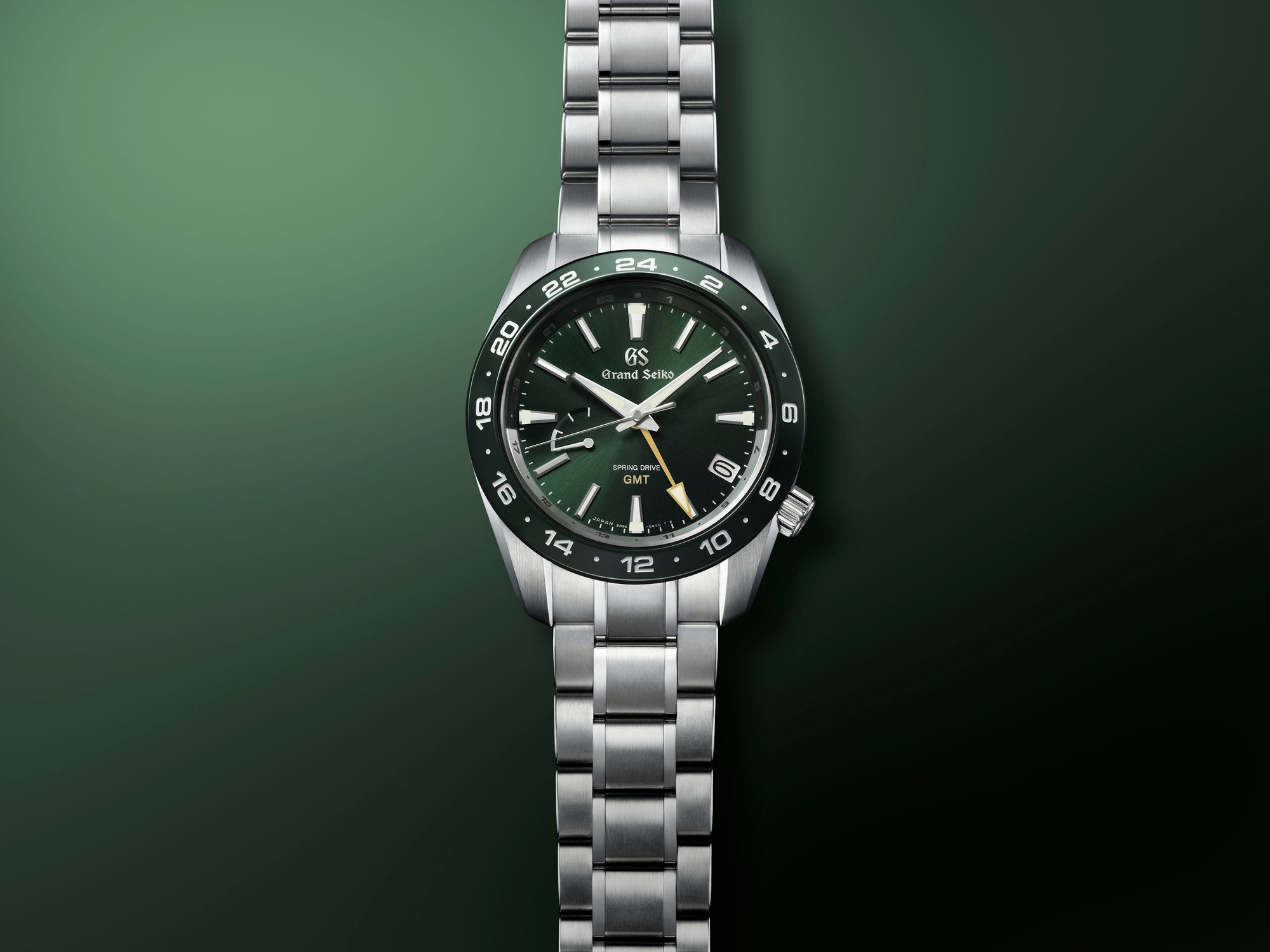 Grand Seiko SBGE257 Green Dial GMT Spring Drive Watch - Skeie's Jewelers