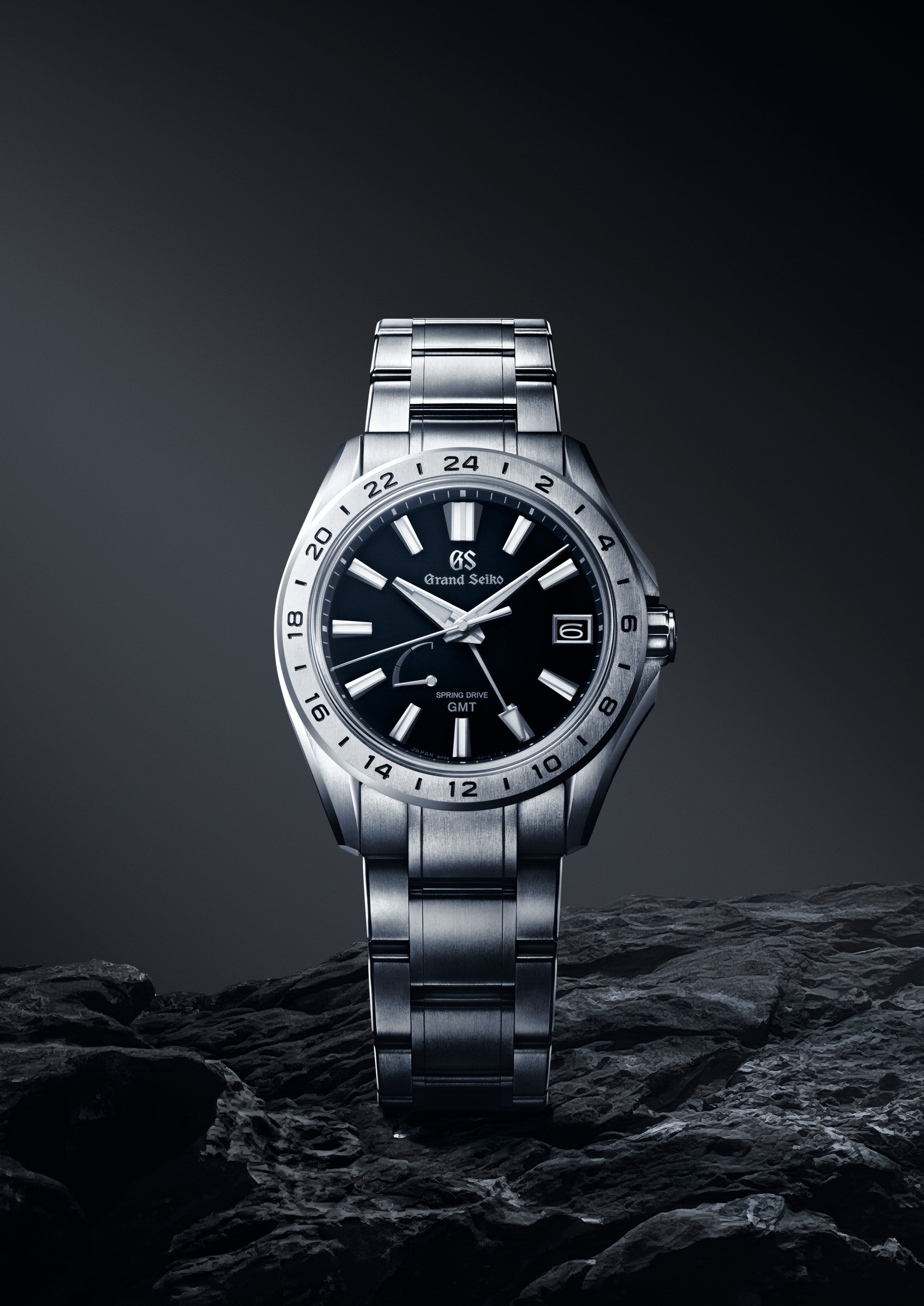 Grand Seiko SBGE283 Black Dial GMT Spring Drive Watch - Skeie's Jewelers