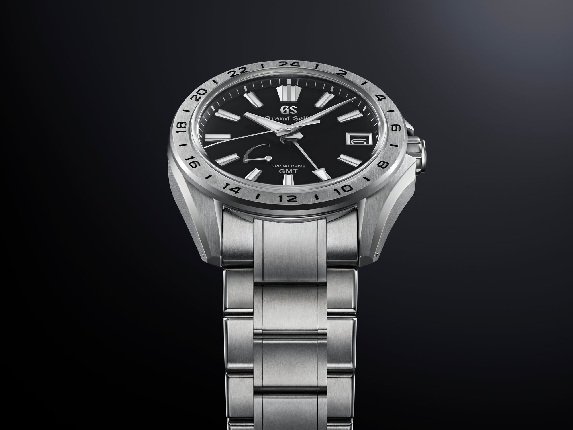 Grand Seiko SBGE283 Black Dial GMT Spring Drive Watch - Skeie's Jewelers