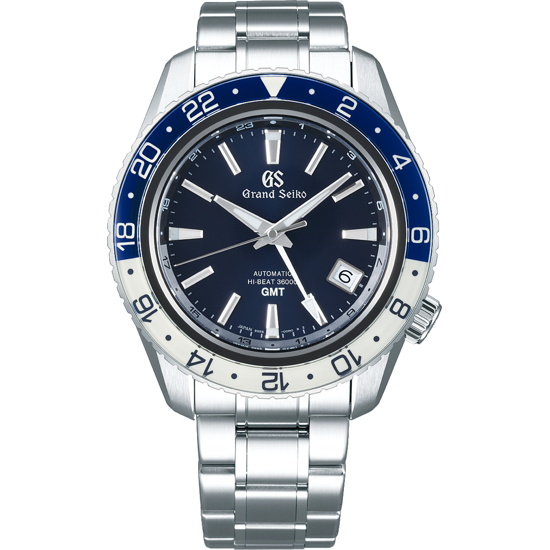 Grand Seiko SBGJ237 Blue and White GMT Hi-Beat Watch - Skeie's Jewelers