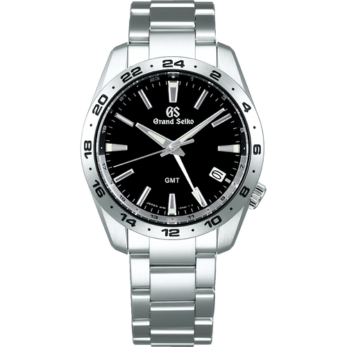 Grand Seiko SBGN027 Black Dial Quartz GMT Watch - Skeie's Jewelers