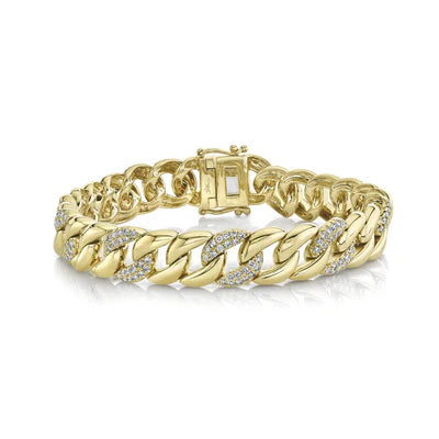 Pave Diamond Curb Link Bracelet by Shy Creation - Skeie's Jewelers