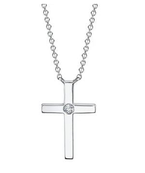 Diamond Accented Cross Pendant by Shy Creation