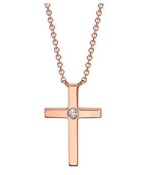 Diamond Accented Cross Pendant by Shy Creation