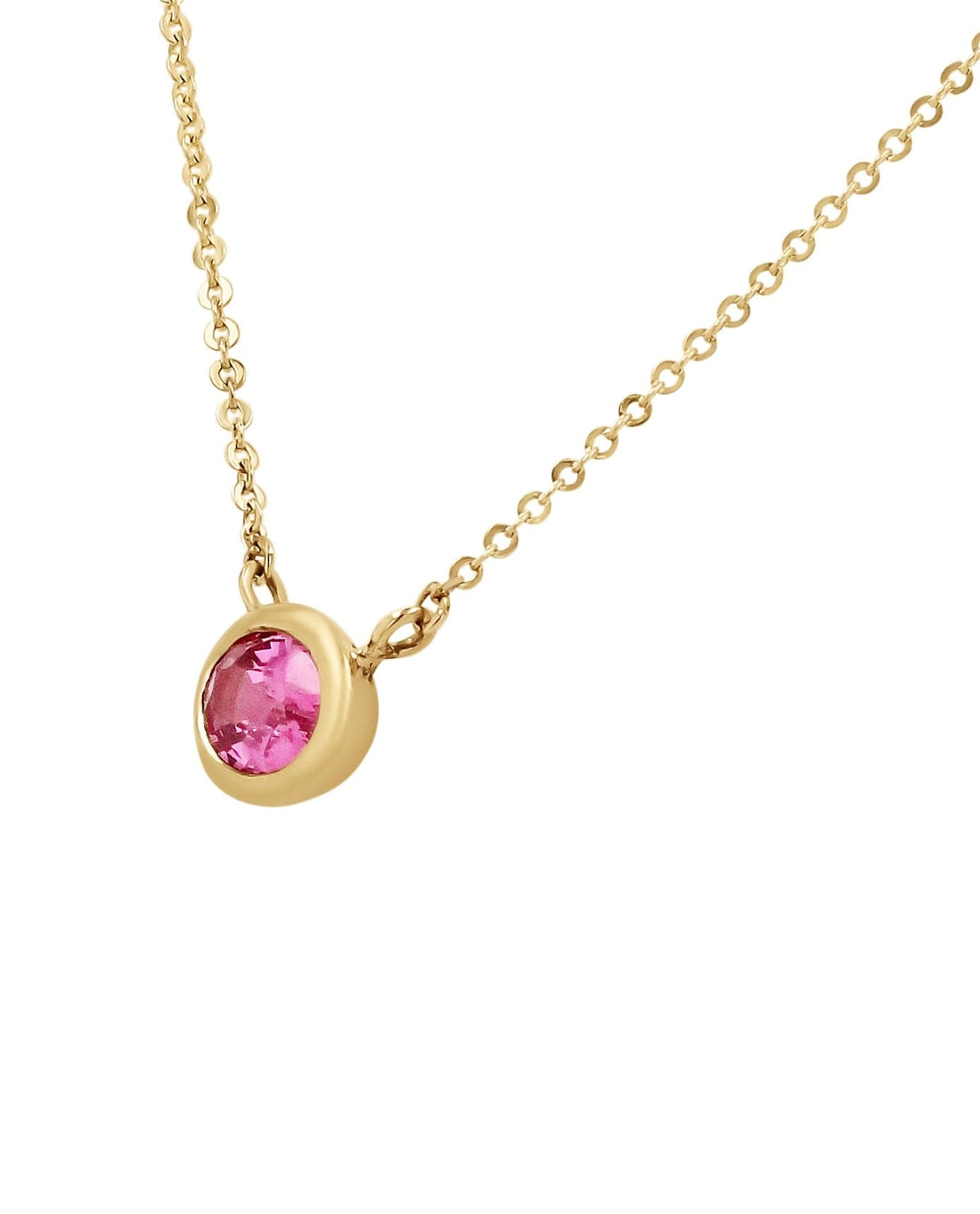 Pink Spinel Bezel Pendant Necklace - Skeie's Jewelers