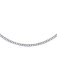 Silver chain on a white background