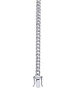  white chain necklace with a clasp on a white background