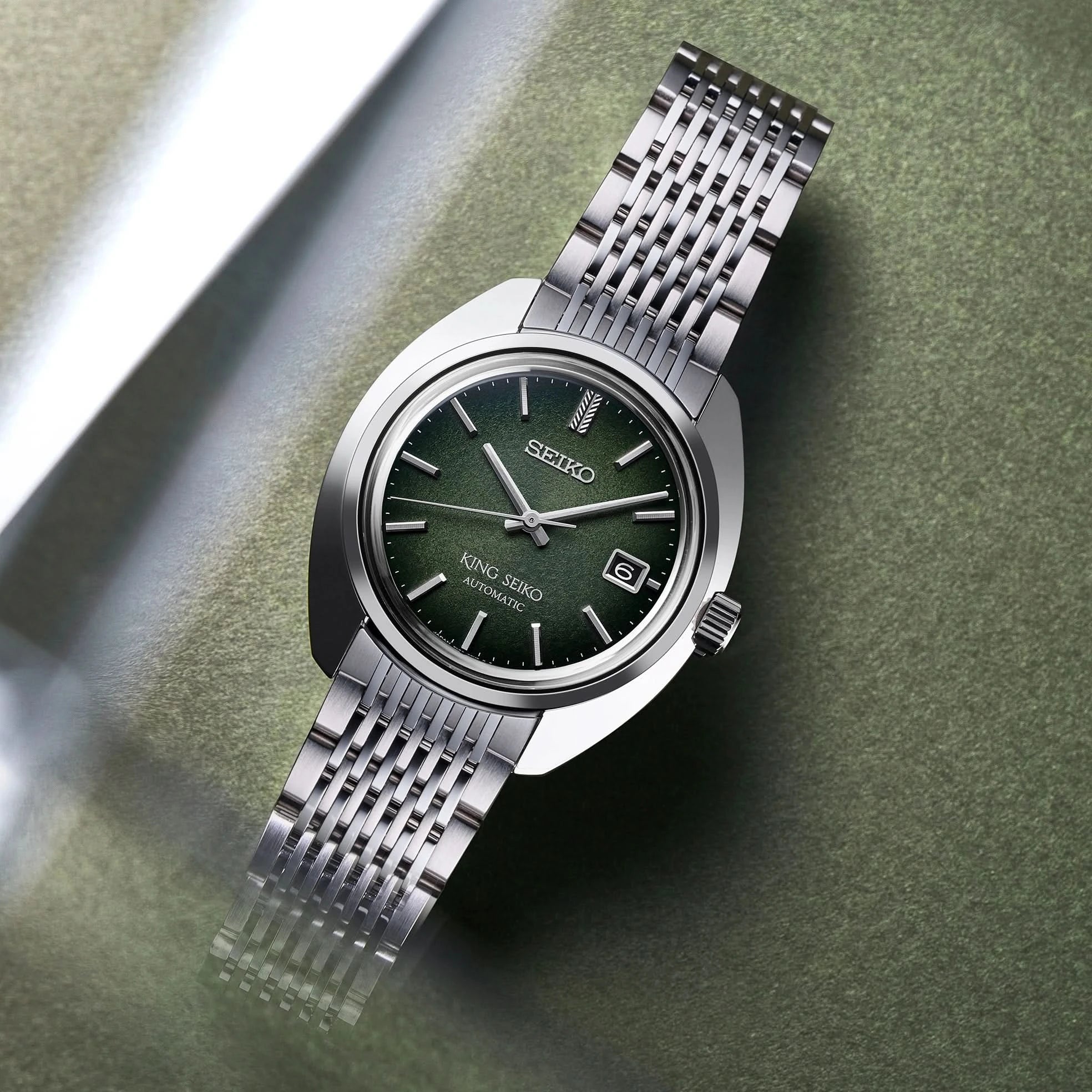 King Seiko KS1969 SJE113 39.4mm Forest Green Dial Automatic - Skeie's Jewelers