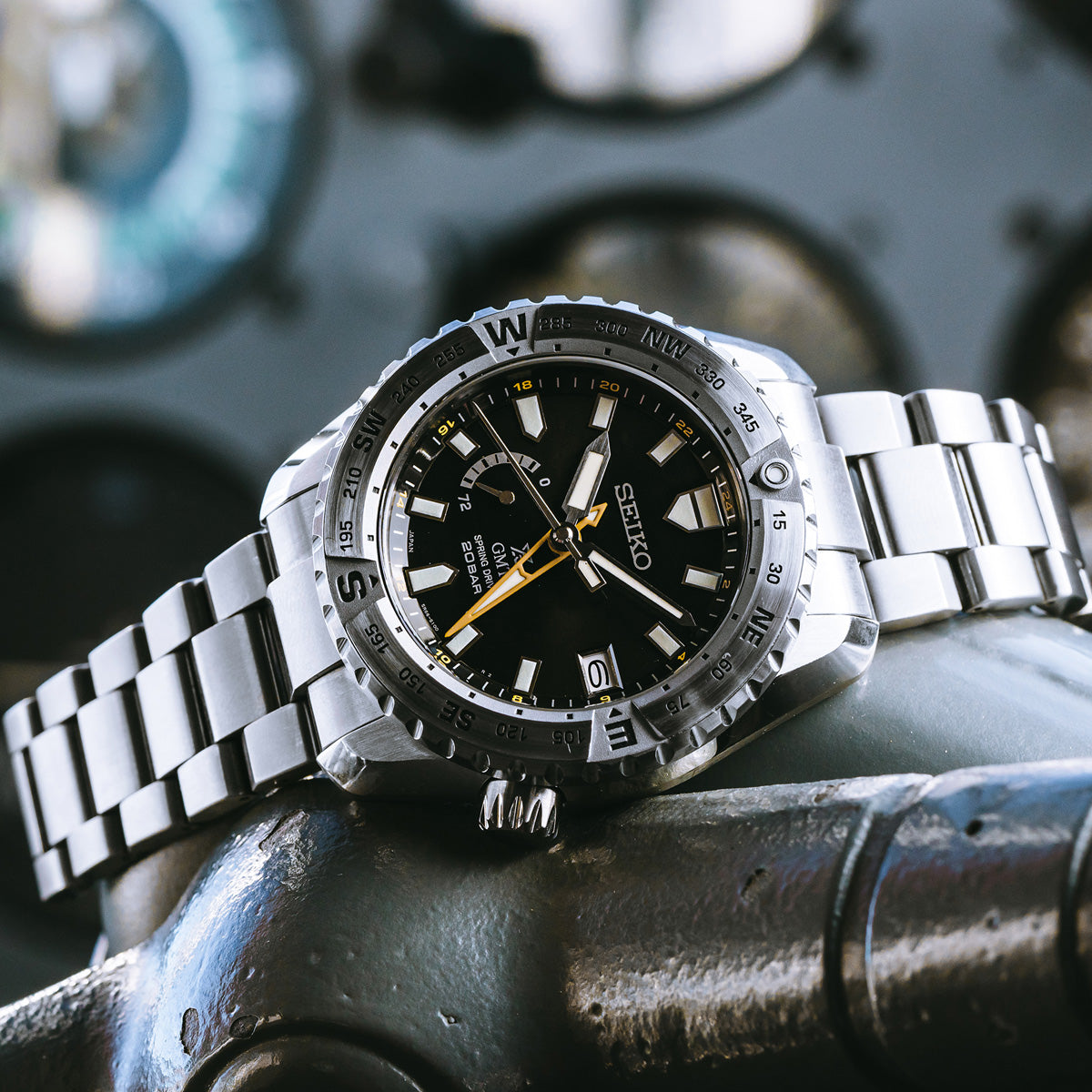 seiko prospex lx snr025 spring drive 45mm gmt watch