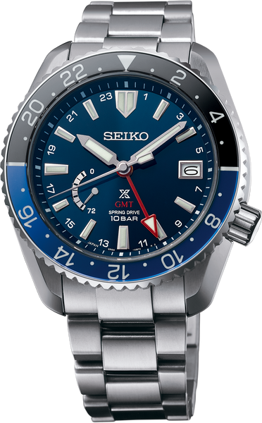 Seiko Prospex LX SNR033 Spring Drive GMT Titanium Blue Dial