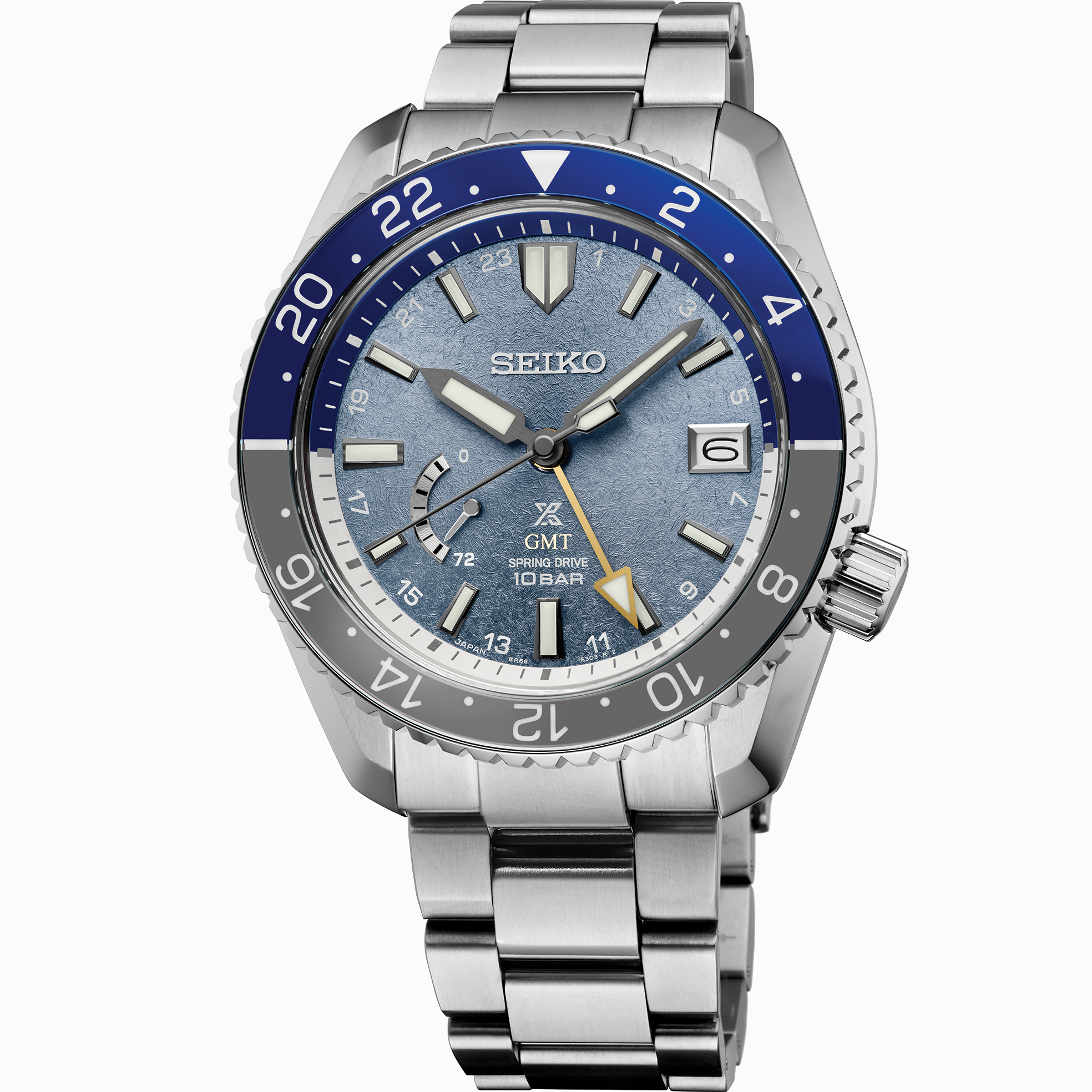 Seiko LX SNR055 Blue Bezel Spring Drive GMT Watch - Skeie's Jewelers