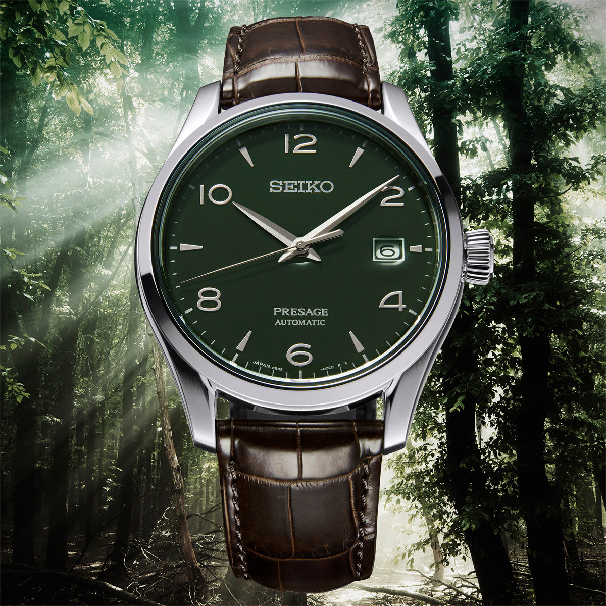 seiko presage spb111 enamel green dial limited edition watch