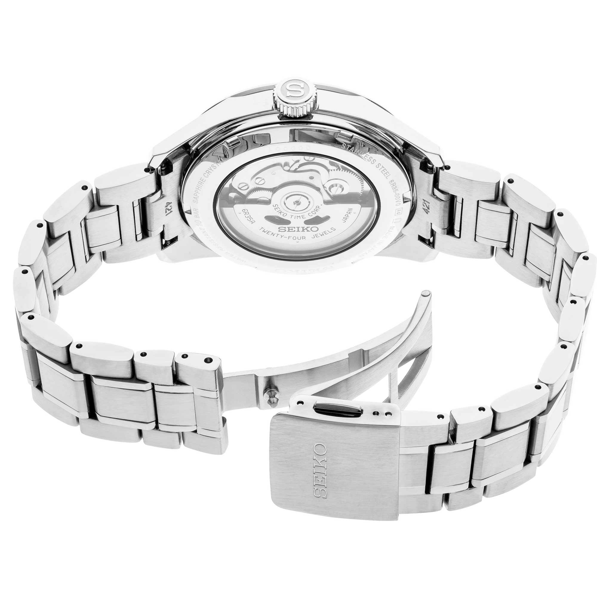 Seiko Presage SPB165 White Dial Automatic Dress Watch - Skeie's Jewelers