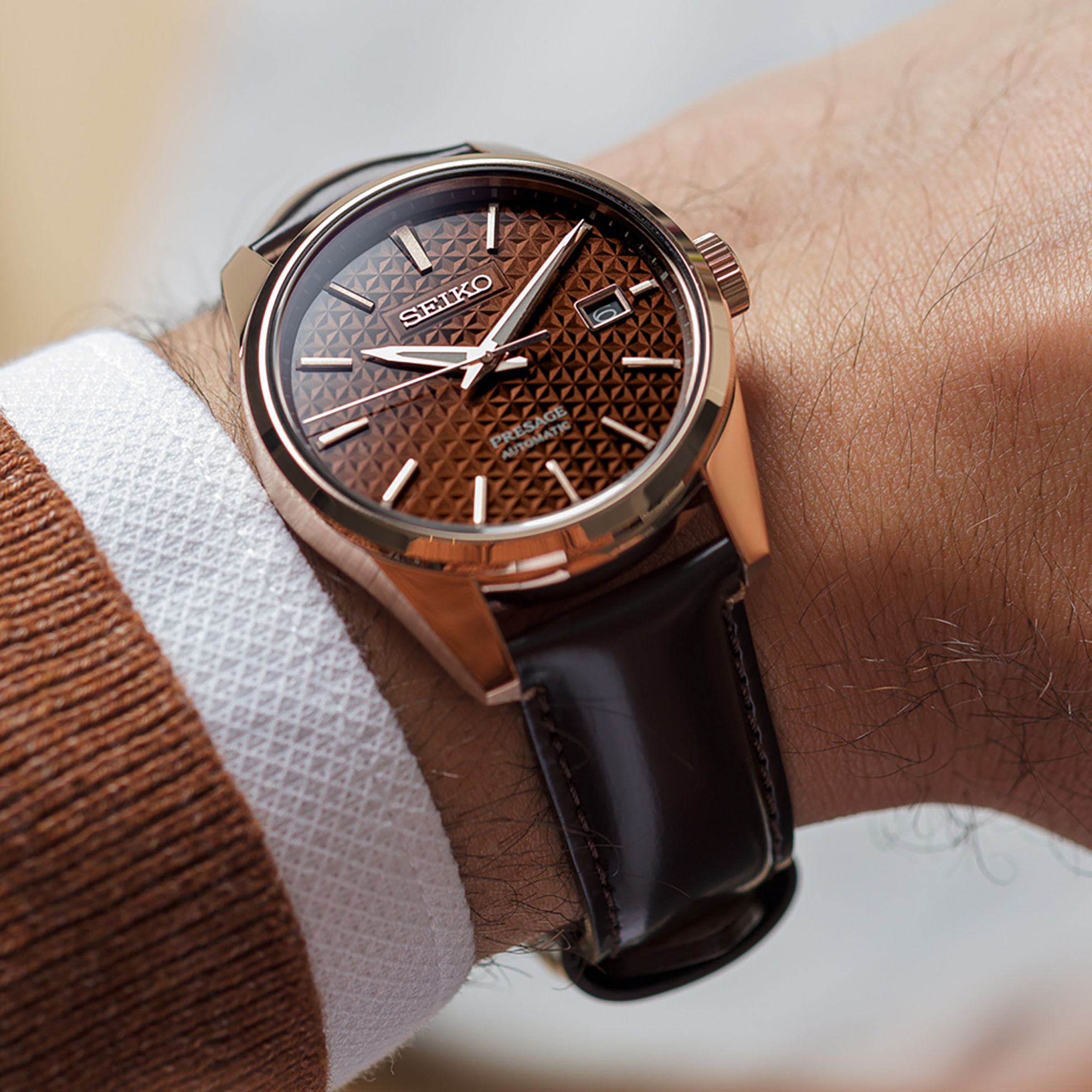 Seiko Presage SPB170 Brown Dial Automatic Watch - Skeie's Jewelers