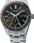 seiko presage gmt 42 2mm brown dial watch