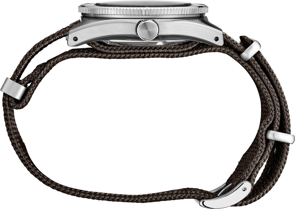 seiko prospex 40 5mm black dial poly strap watch