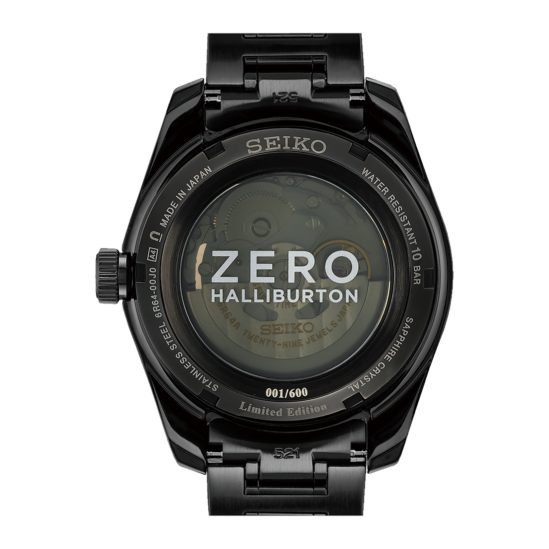 Seiko Presage SPB271 Sharp-Edged GMT Zero Halliburton Limited Edition Automatic Watch
