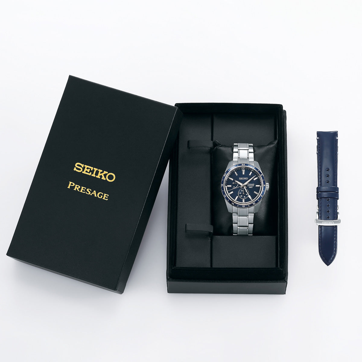 seiko presage spb303 limited edition gmt blue dial watch