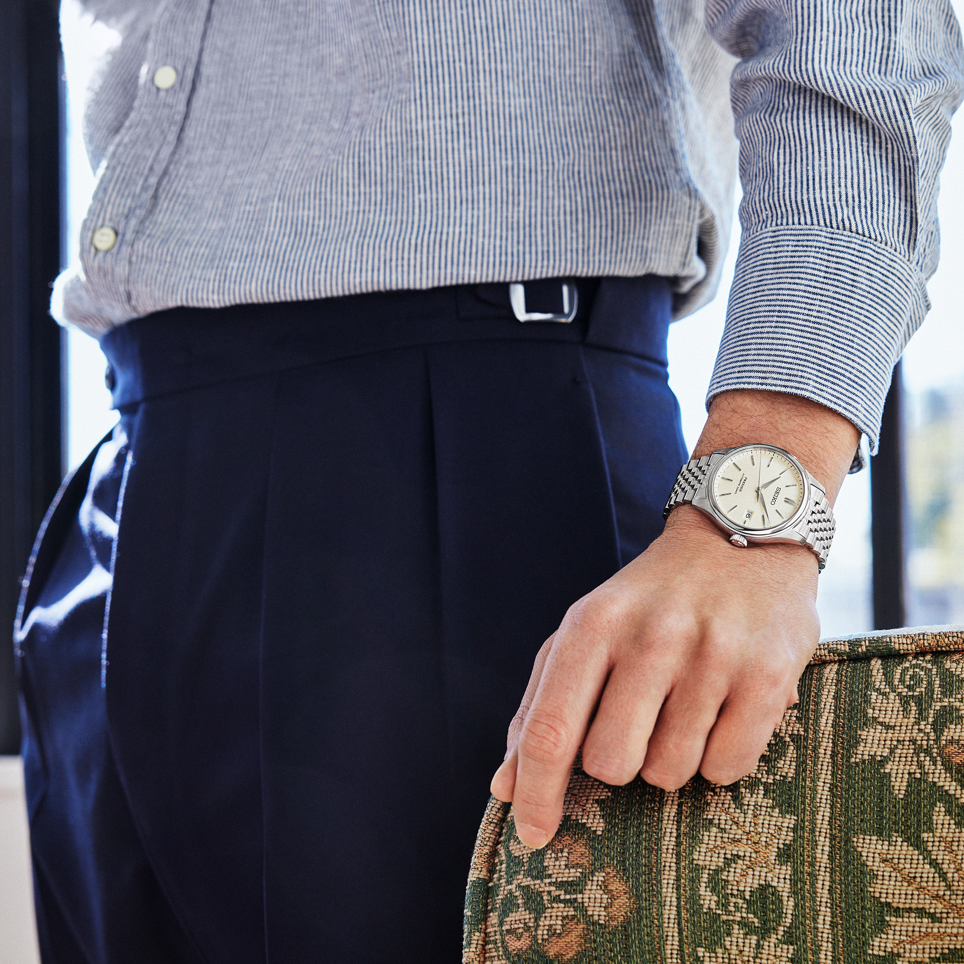 seiko presage classic spb463 shiroiro dial watch