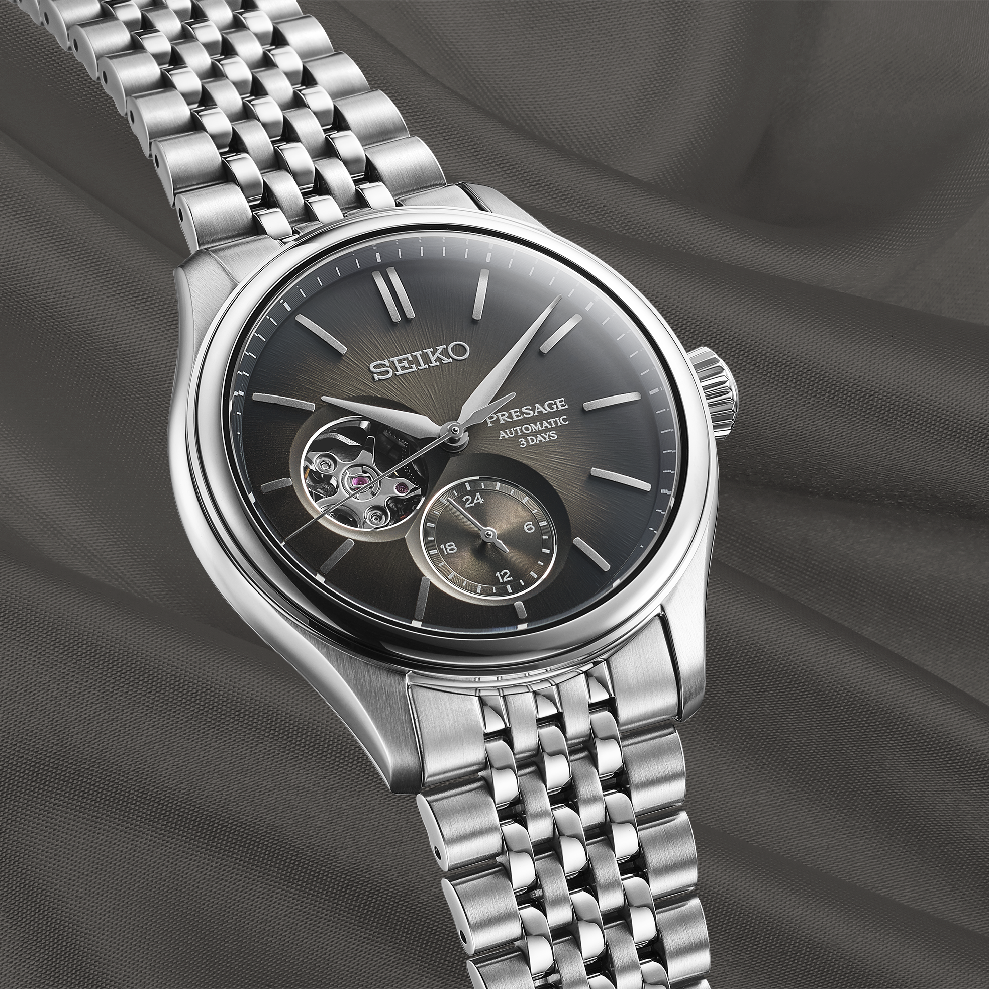 seiko presage spb471 gray dial automatic watch