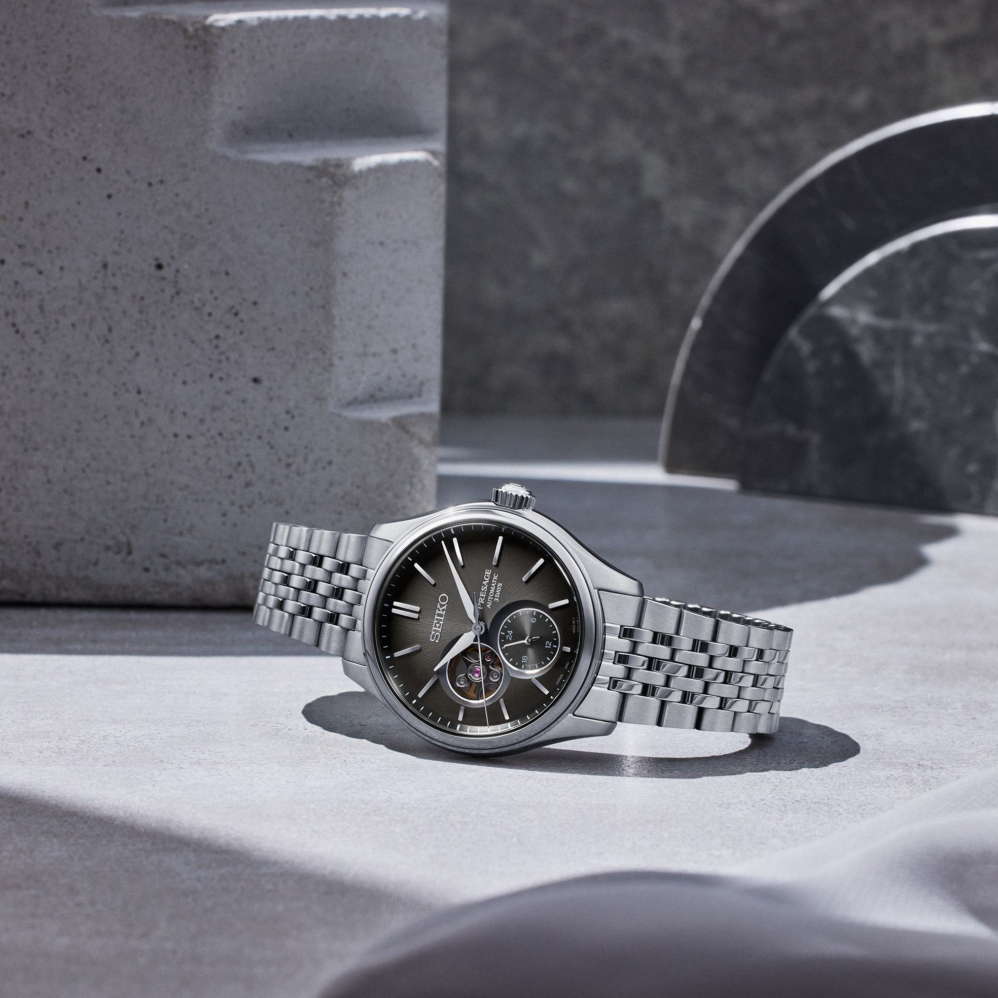 seiko presage spb471 gray dial automatic watch