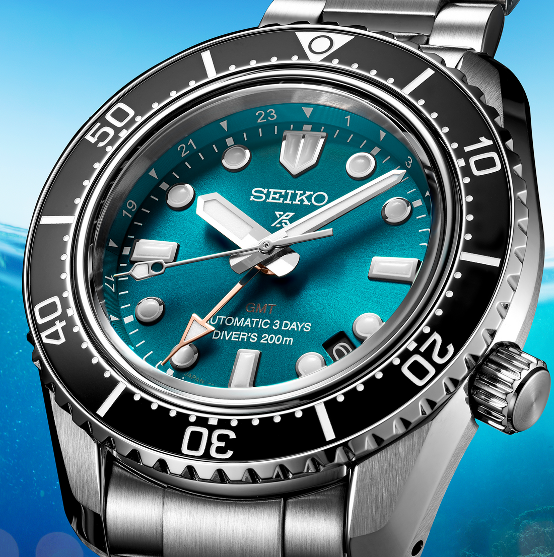 Seiko SPB475 Turquoise Ombre Dial GMT Dive Watch