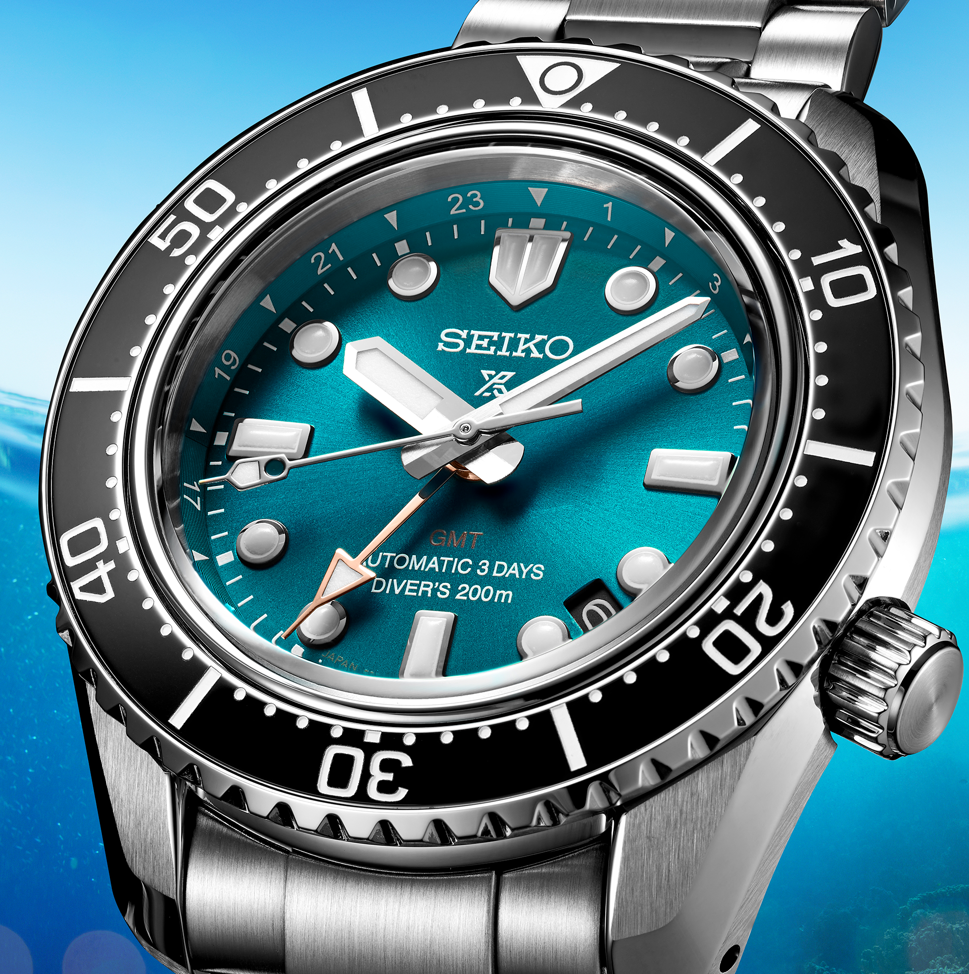 seiko spb475 turquoise ombre dial gmt dive watch