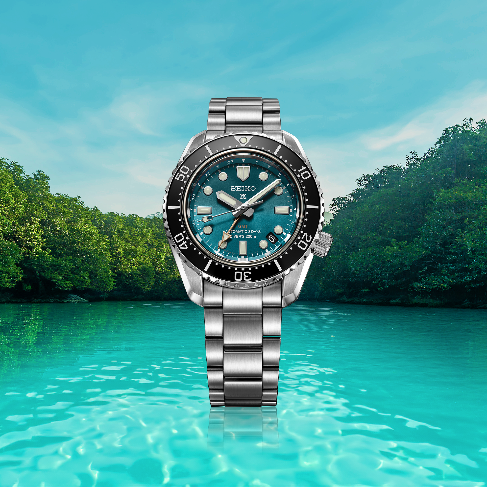 seiko spb475 turquoise ombre dial gmt dive watch