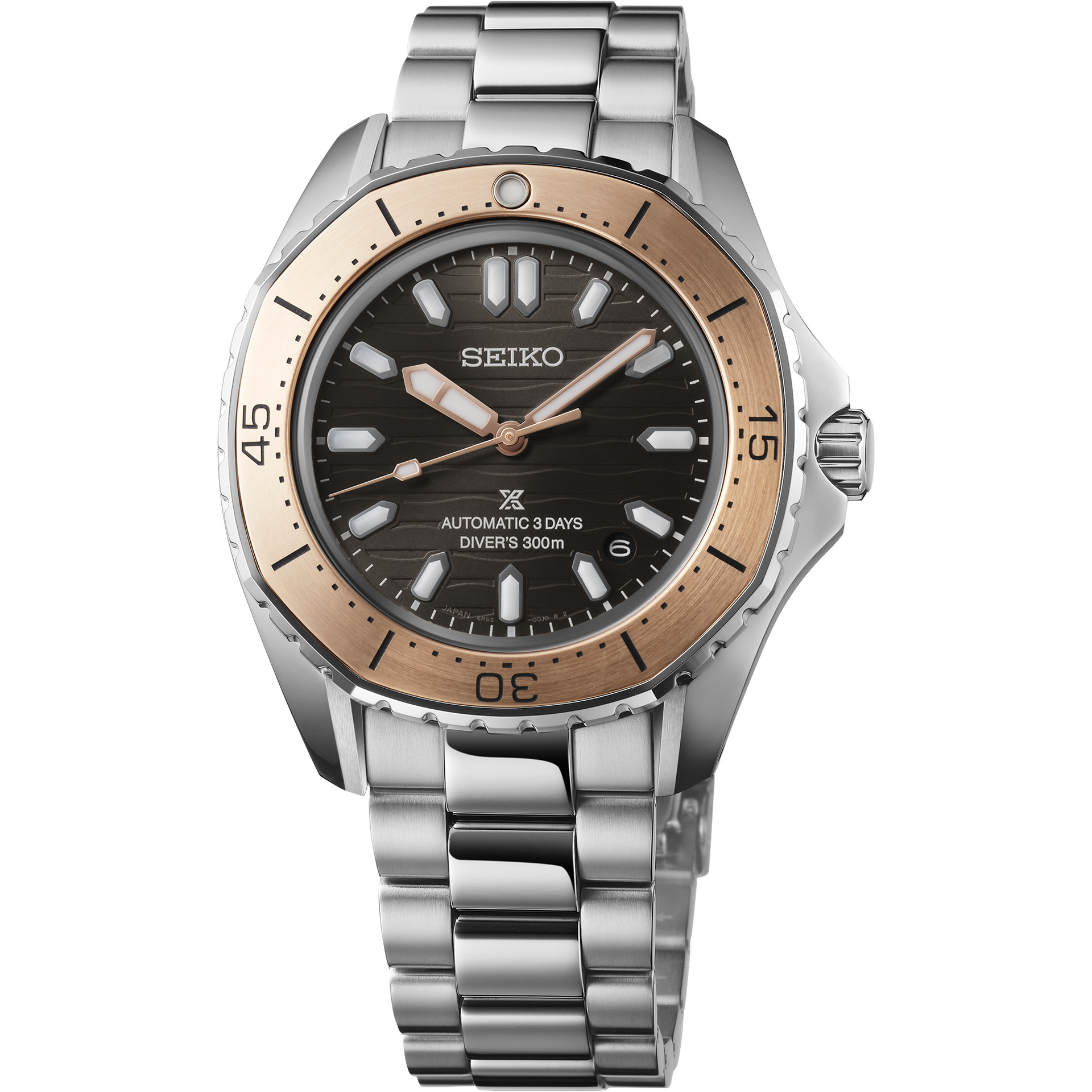 美品SEIKO ExclusiveAPSTUDIOxHIROB Seiko Prospex SPB485 300m Diver Rose Gold Bezel Automatic Watch