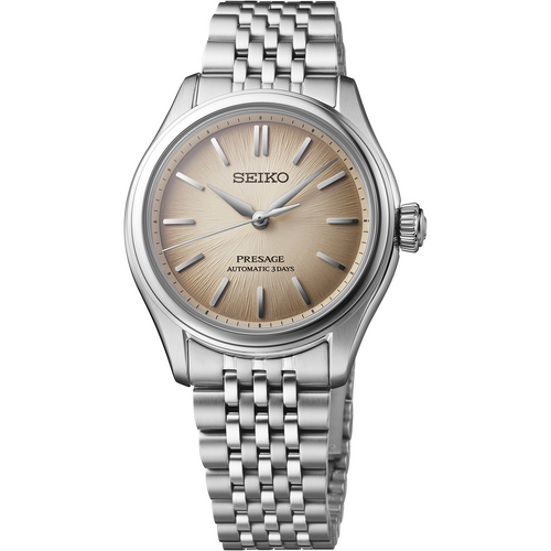 Seiko SPB523 Presage Brown Edo Silk Dial Automatic Watch - Skeie's Jewelers