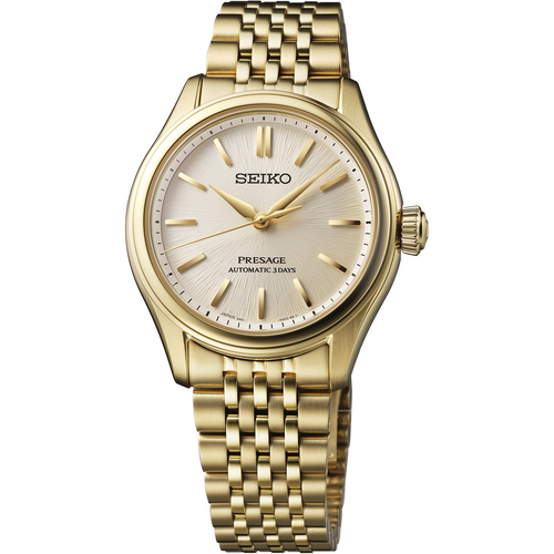 Seiko SPB524 Presage Gold Edo Silk Dial Automatic Watch - Skeie's Jewelers