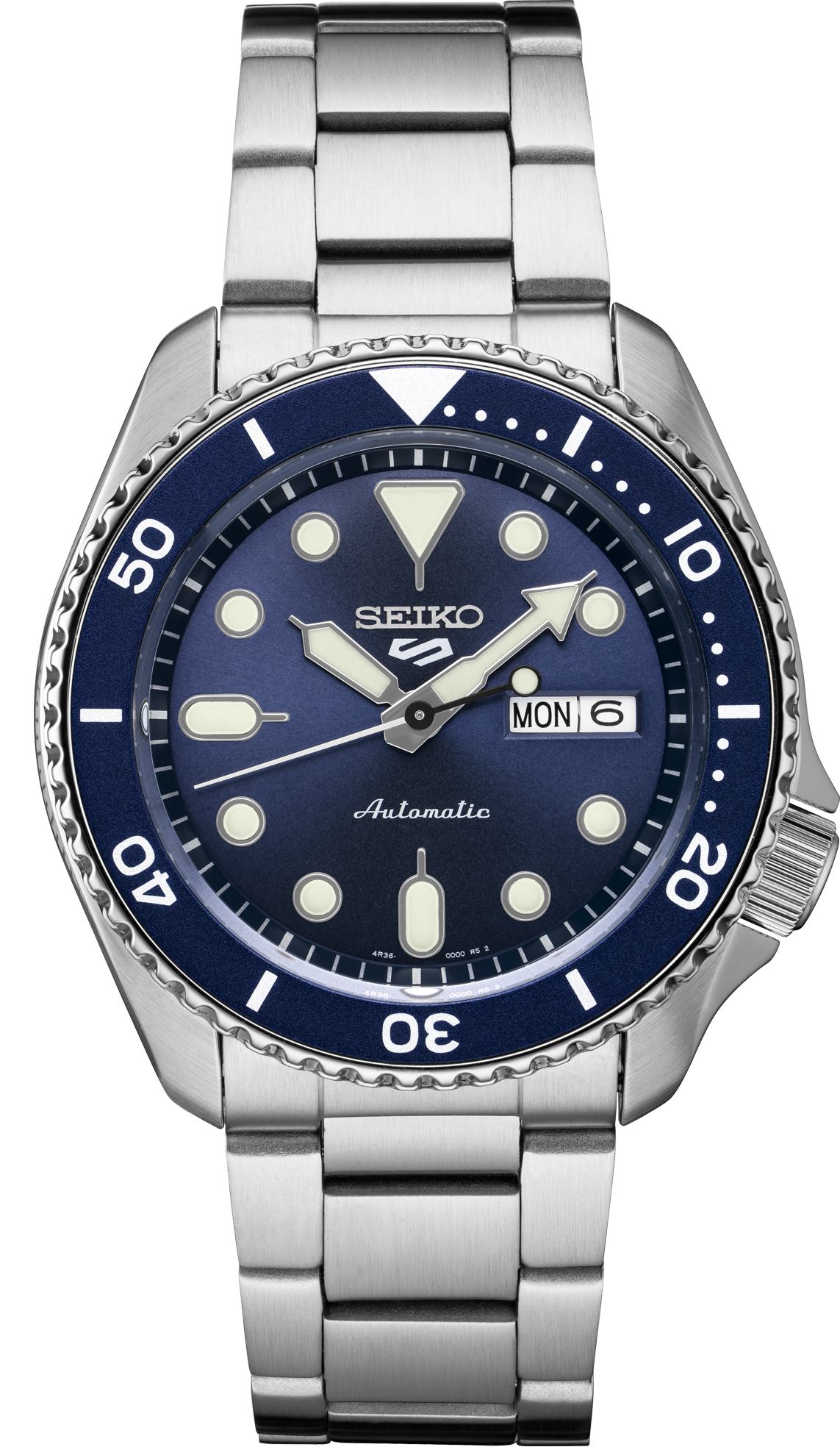 seiko 5 sports srpd51 blue dial automatic watch