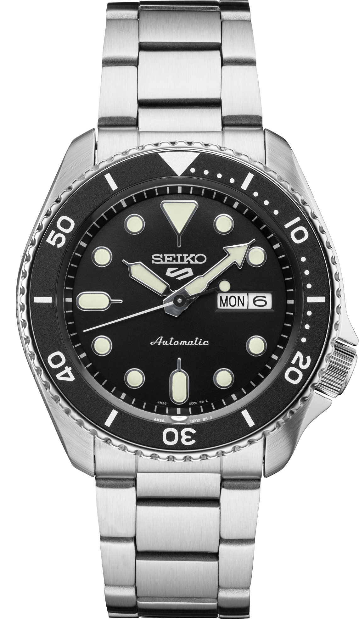 seiko 5 sports srpd55 automatic black dial watch