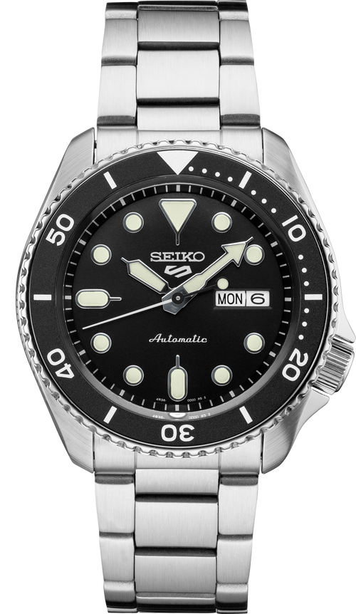 seiko 5 sports srpd55 automatic black dial watch