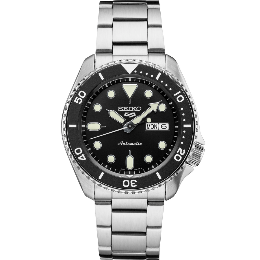 Seiko 5 Sports SRPD55 Black Dial Stainless Steel Watch