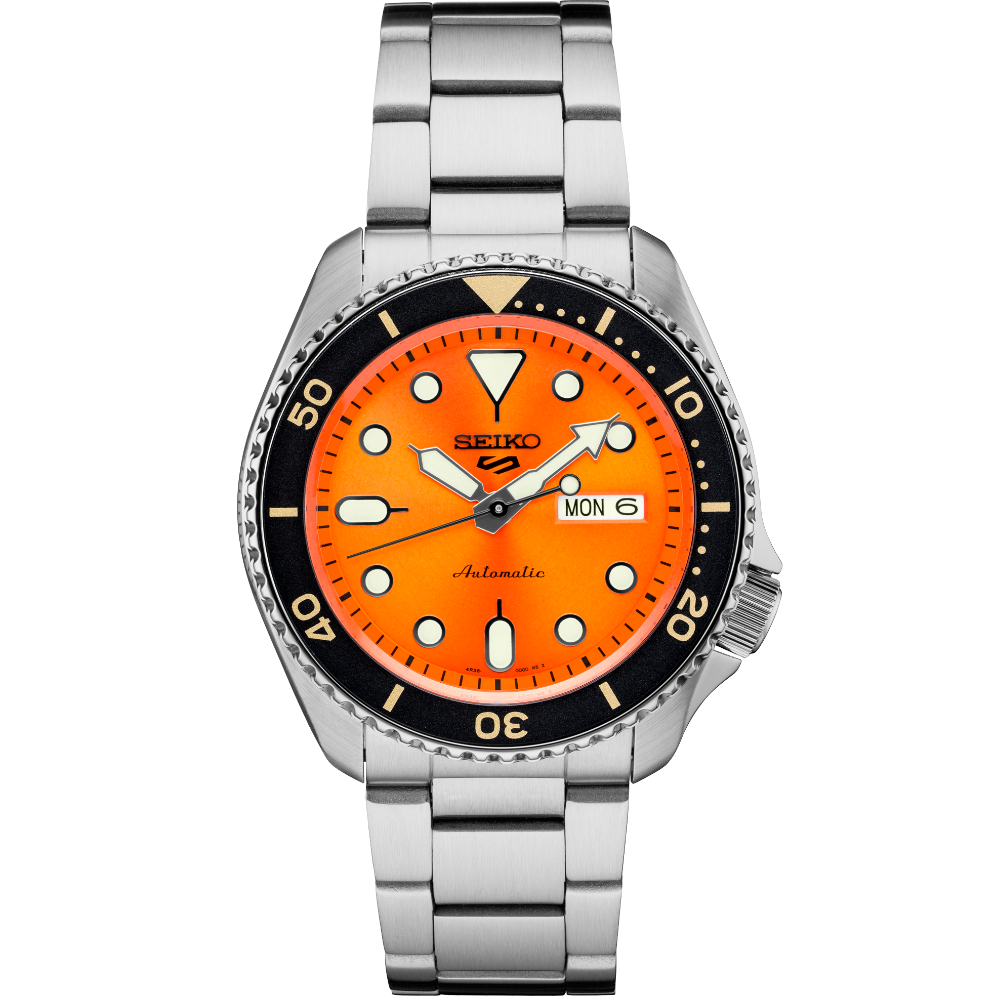 Seiko 5 Sports SRPD59 Orange Dial Automatic Watch - Skeie's Jewelers