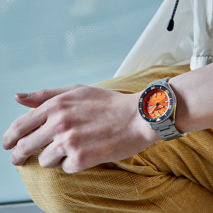 Seiko 5 Sports SRPD59 Orange Dial Automatic Watch