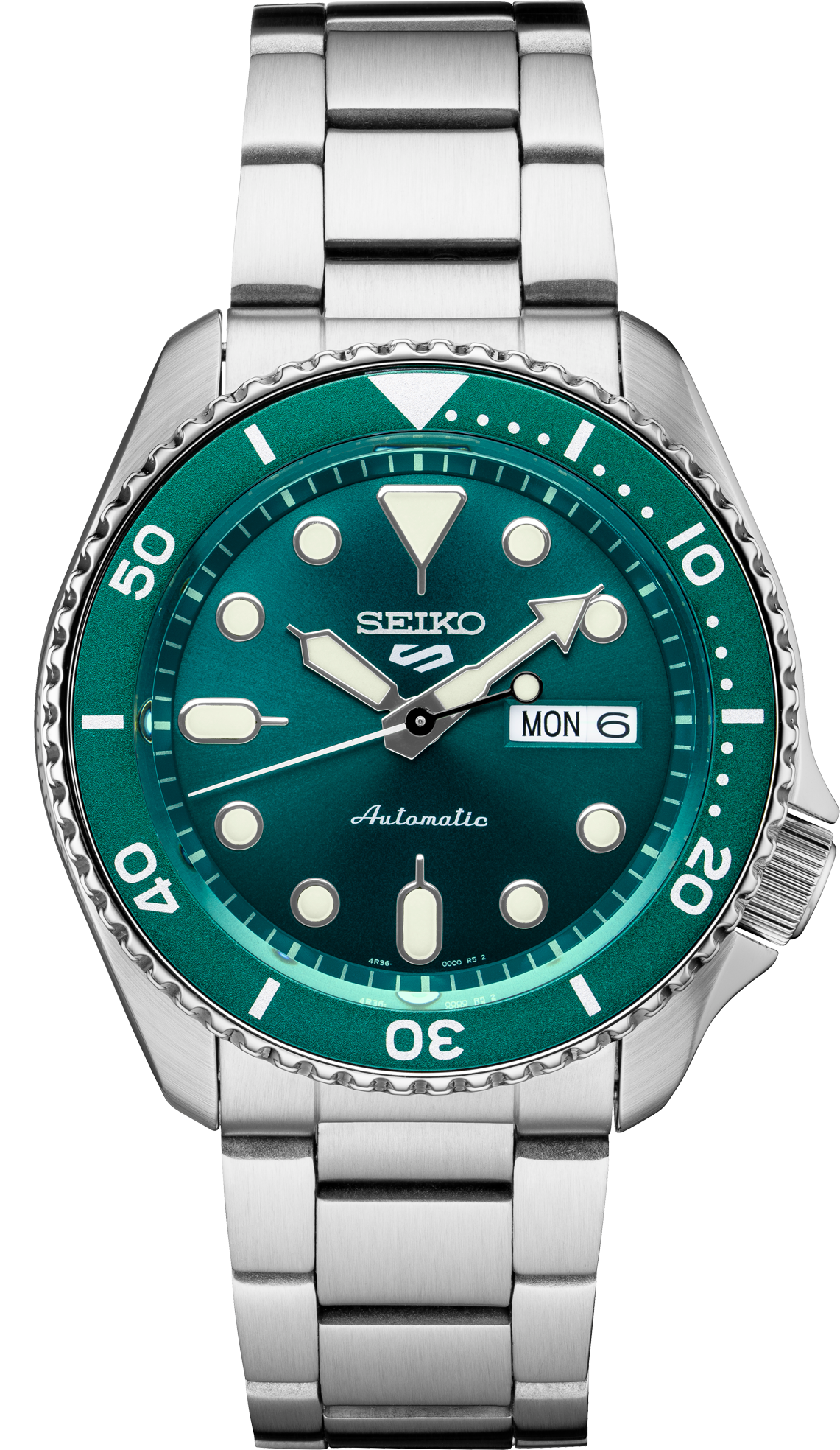 seiko 5 sports srpd61 green dial automatic watch