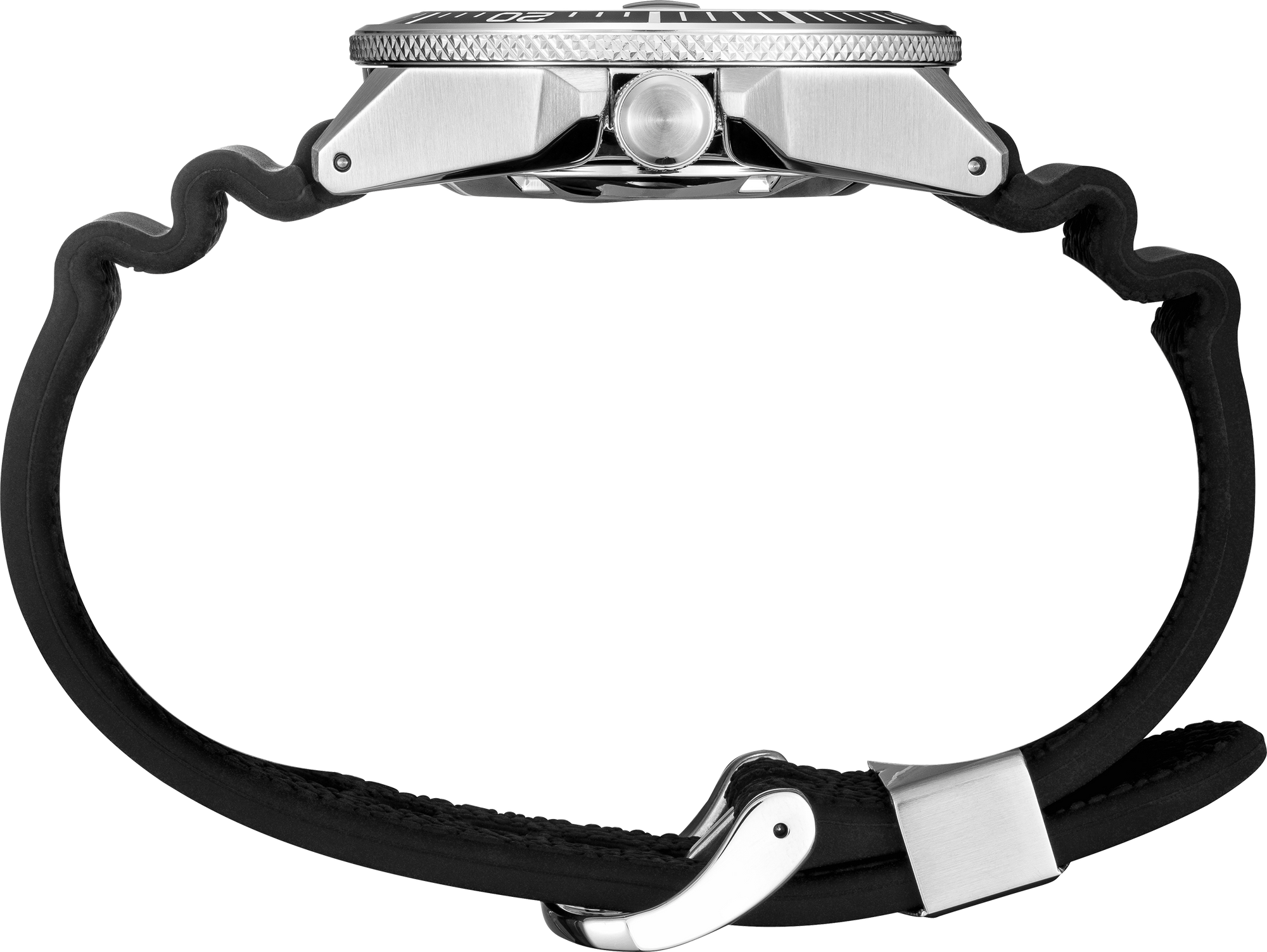 seiko prospex srpe37 samurai white dial black strap watch