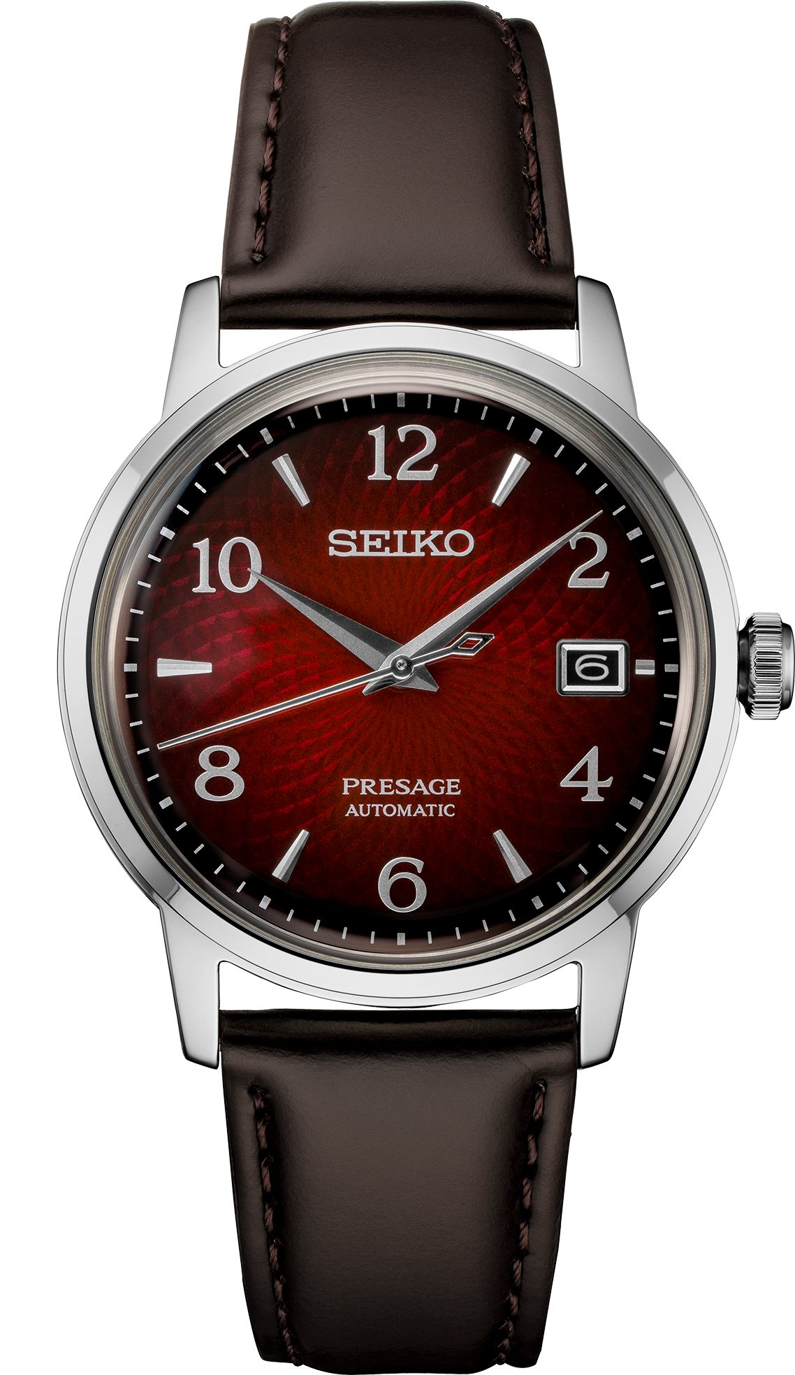 seiko presage srpe41 cocktail time red dial 38 5mm watch