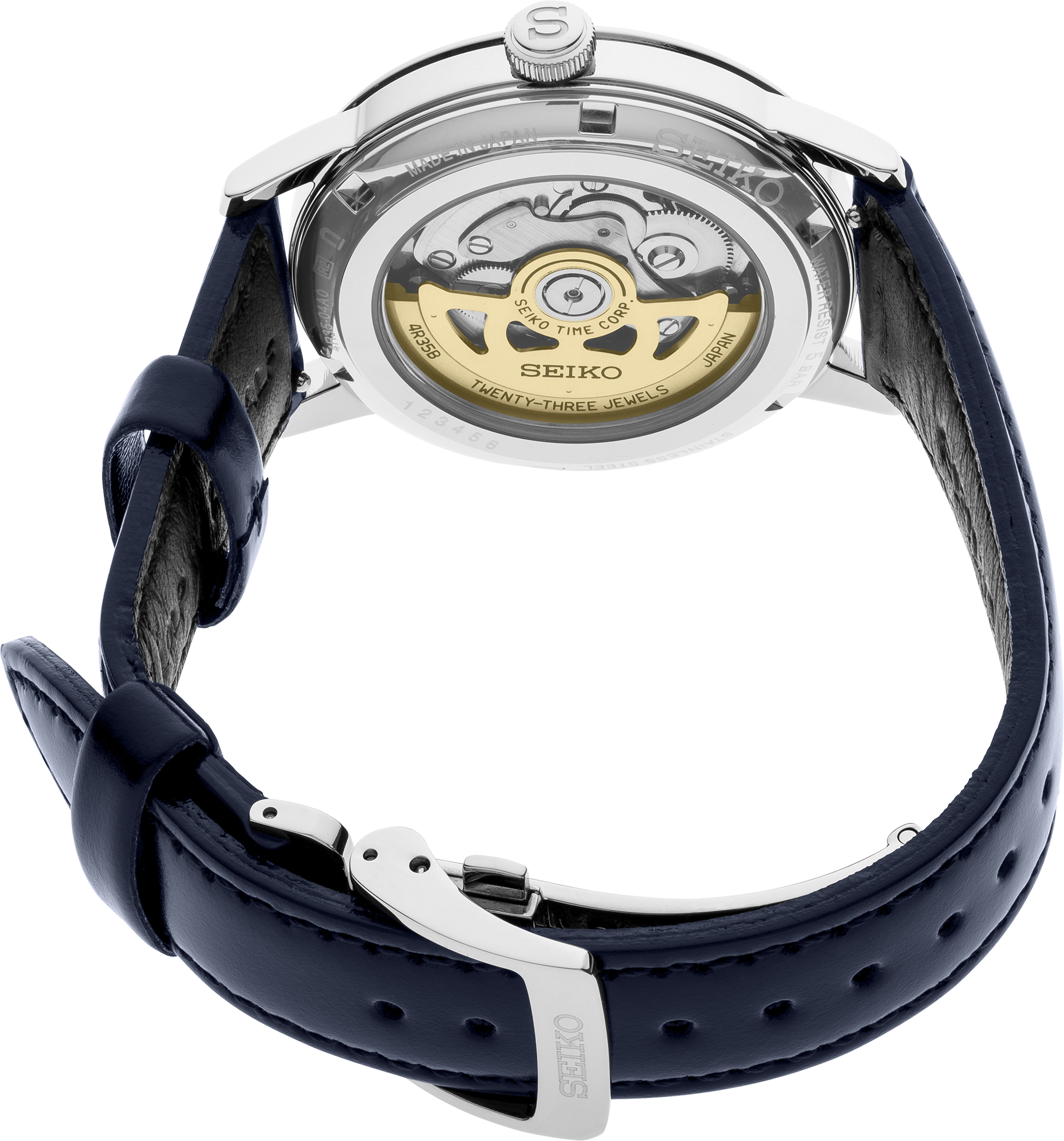 seiko presage srpe43 cocktail time blue dial 38 5mm watch